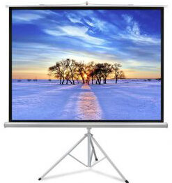 پرده نمایش یا پرده پروژکتور – پایه دار – 250× 250 سانتیمتر | معادل 110 اینچ – اسکوپ scope
