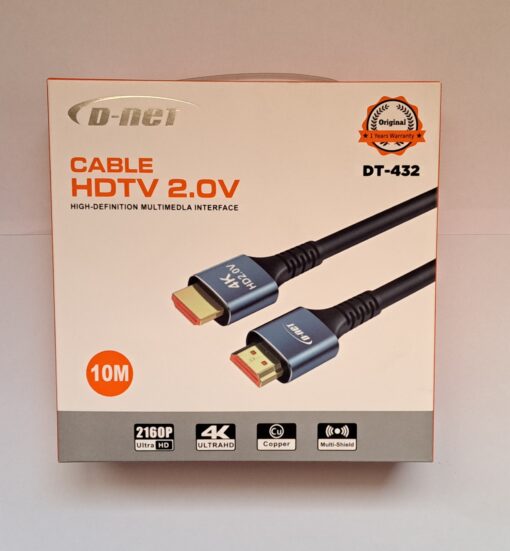 کابل HDMI 2.0 دی‌نت (D-net) مدل DT-432 طول ۱۰ متر (اصلی)